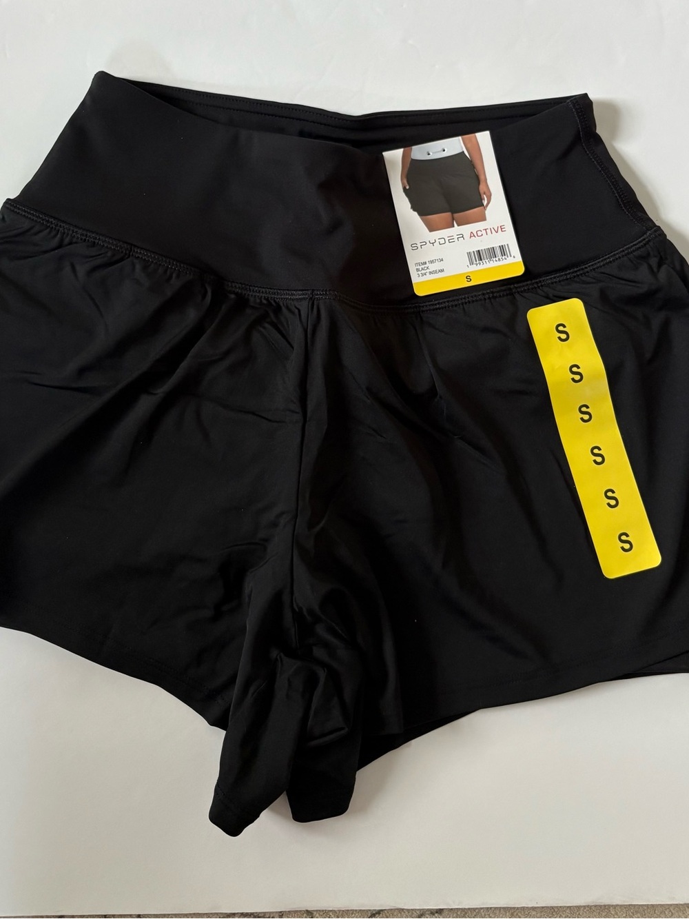 Spyder Black Women's High-Rise Athletic Shorts